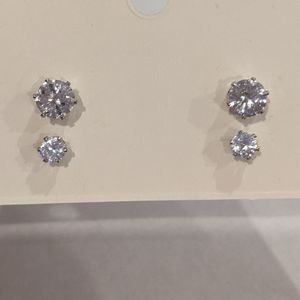 CZ Stud Earring Set